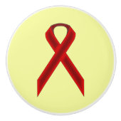 Burgundy Standard Ribbon door Kenneth Yoncich Keramische Knop (Voorkant)