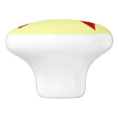 Burgundy Standard Ribbon door Kenneth Yoncich Keramische Knop (Zijkant)