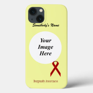 Burgundy Standard Ribbon Tmpl van Kenneth Yoncich Case-Mate iPhone Case