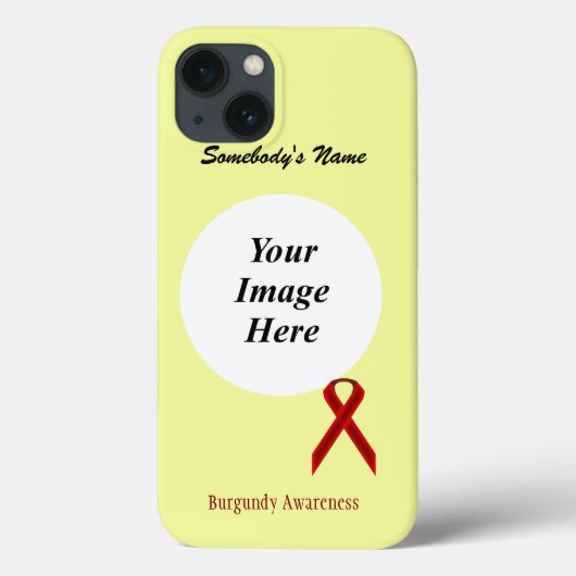 Burgundy Standard Ribbon Tmpl van Kenneth Yoncich Case-Mate iPhone Case (Achterkant)