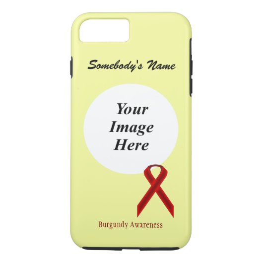 Burgundy Standard Ribbon Tmpl van Kenneth Yoncich Case-Mate iPhone Case (Achterkant)