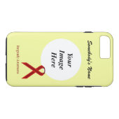 Burgundy Standard Ribbon Tmpl van Kenneth Yoncich Case-Mate iPhone Case (Achterkant (Horizontaal))