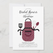 Burgundy Stock Kitchen Bridal Shower Kaart (Voorkant)