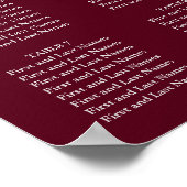 BURGUNDY STOELENPLAN|DIY KLEUR POSTER (Hoek)