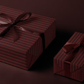 Burgundy Stripe Wrapping Paper Cadeaupapier