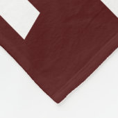 Burgundy Stripes Multiple Photos Custom Monogram Fleece Deken (Hoek)