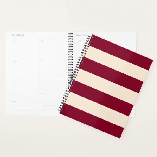 Burgundy Stripes Planner (Display)