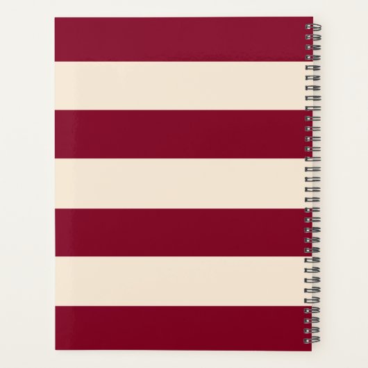 Burgundy Stripes Planner (Achterkant)