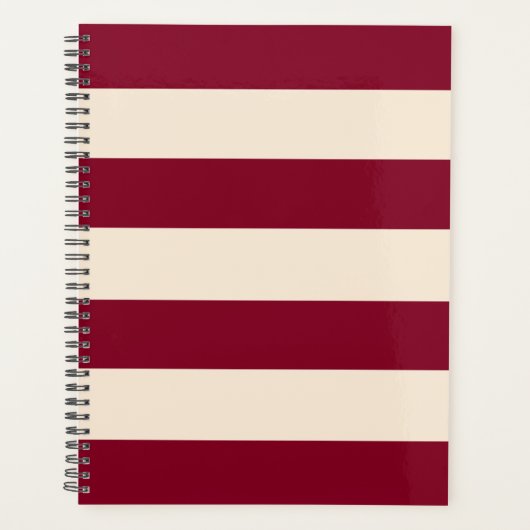Burgundy Stripes Planner (Voorkant)