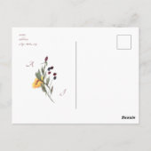 Burgundy Sunflower Bridal Shower Invitation Briefkaart (Achterkant)