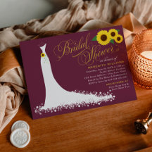 Burgundy Sunflower Wedding Gown Vrijgezellenfeest