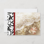 Burgundy Swirl Wedding RSVP (Achterkant)