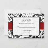 Burgundy Swirl Wedding RSVP (Voorkant)
