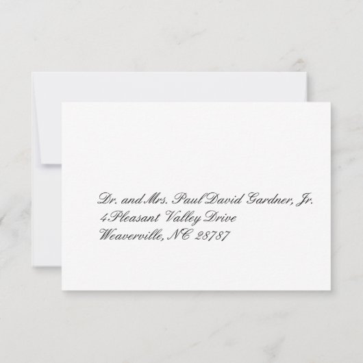 Burgundy Swirl Wedding RSVP (Achterkant)