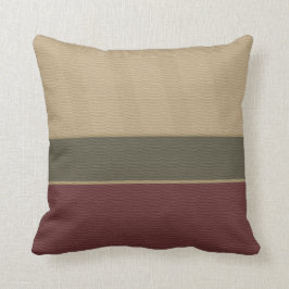 Burgundy Tan Colorblock Pattern Sierkussen