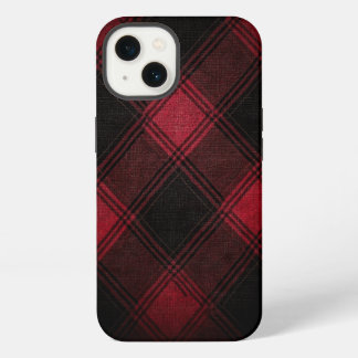 Burgundy Tartan iPhone 13 Hoesje