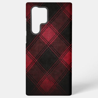 Burgundy Tartan Samsung Galaxy Hoesje