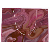 Burgundy taupe Marble gift bag Groot Cadeauzakje (Achterkant)