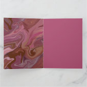 Burgundy taupe Marble gift bag Kaart (Binnen)