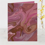 Burgundy taupe Marble gift bag Kaart (Gele Bloem)