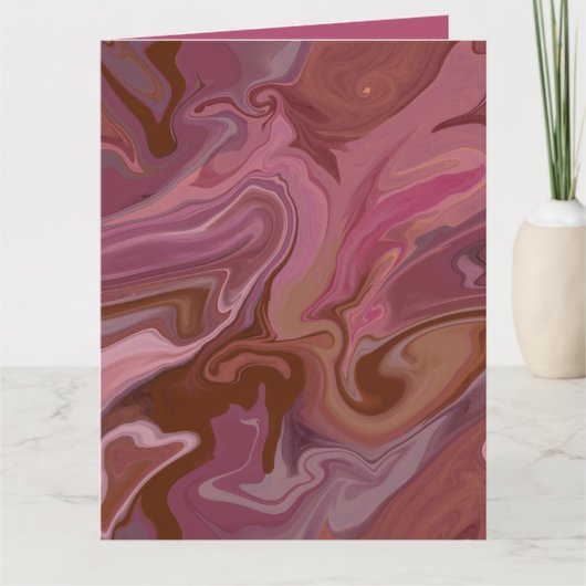 Burgundy taupe Marble gift bag Kaart (Voorkant)