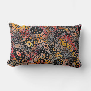 Burgundy Tranquil Oval Corals Origineel Abstract Kussen