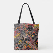 Burgundy Tranquil Oval Corals Origineel Abstract Tote Bag (Achterkant)