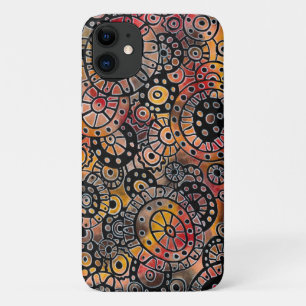 Burgundy Tranquil Oval Corals Originele Kunst Case-Mate iPhone Case