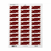 Burgundy Tropische Rozen Retouradres Label (Full Sheet)