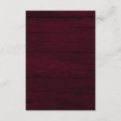 Burgundy Trouwdetails QR-code Website  Informatiekaartje (Achterkant)