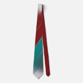 Burgundy turquoise op grijs stropdas (Voorkant)