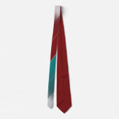 Burgundy turquoise op grijs stropdas (Achterkant)