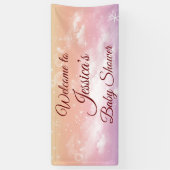 Burgundy Twinkle Twinkle Little Star-Baby shower Spandoek (Verticaal)