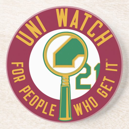 Burgundy Uni Watch Onderzetter (Voorkant)