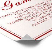 Burgundy Valentine Bridal Shower Ring Game  Poster (Hoek)