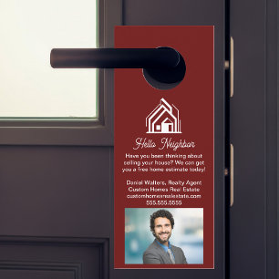 Burgundy Vastgoedbedrijf Reclame Makelaar Deurhanger