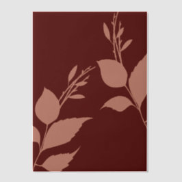 Burgundy Vellum met Bladeren Uitnodigingen