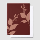 Burgundy Vellum met Bladeren Uitnodigingen (Offset)