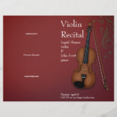 Burgundy Violin Viola vouwde het programma van de (Voorkant)