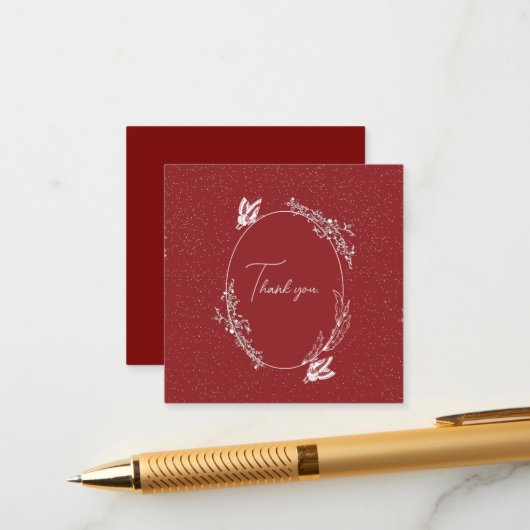 Burgundy Vlinderkaart Informatiekaartje (Voorkant / Achterkant in situ)