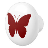 Burgundy Vlinderoverzicht, Aangepaste Kleur Keramische Knop (Rechts)