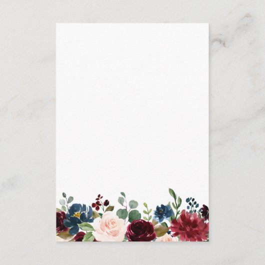 Burgundy Vrijgezellenfeest Date Night Idea Kaart (Achterkant)