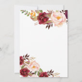 Burgundy Vrijgezellenfeest Herfst in Love-uitnodig Kaart (Achterkant)