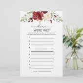 Burgundy Waar waren we vrijgezellenfeest? (Staand voorkant)