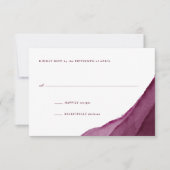 Burgundy Watercolor Bruiloft RSVP (Voorkant)
