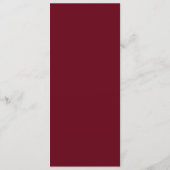 burgundy waterverf floral bruiloft menu (Achterkant)
