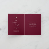 Burgundy Waterverf Floral Rustic Chic Wedding (Binnen)
