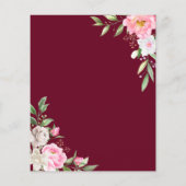 Burgundy Waterverf Floral Wedding (Achterkant)