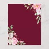 Burgundy Waterverf Floral Wedding (Achterkant)