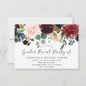 Burgundy Waterverf Genderkwesties Kaart (Voorkant)